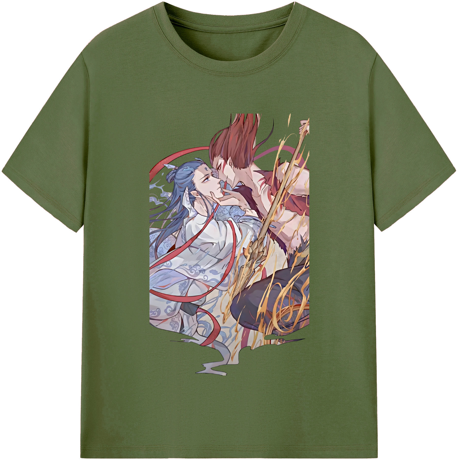 （画像用） Ne Zha 2 ナタ 魔童の大暴れ 綿100％半袖Tシャツ（フロントプリント）